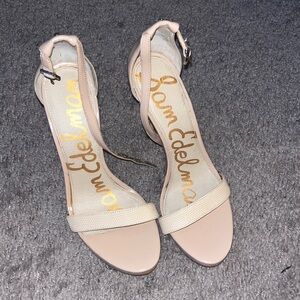 Snake skin strappy heels by Sam Edelman